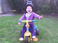 Elisha on her bike