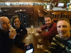 Ade, Jenny, George and Rob at Biercafé de Grendelpoort