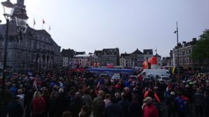 The crowd in the main square at Maastricht