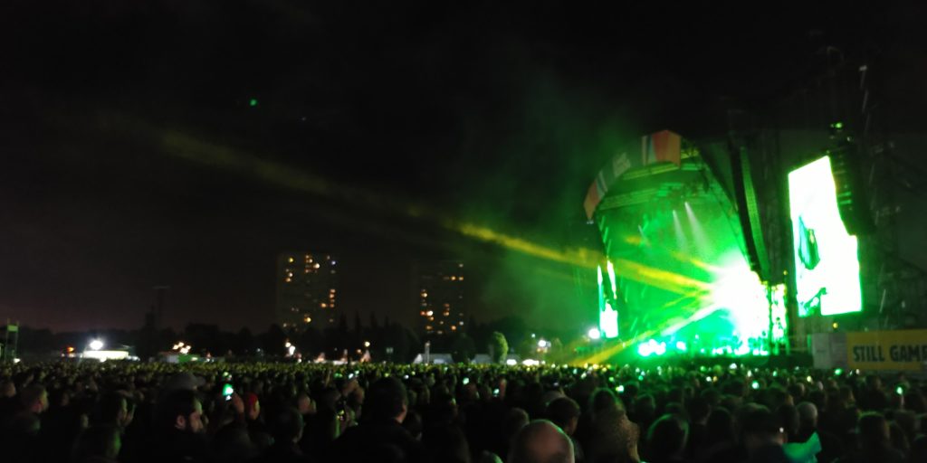 The stage at Glasgow Summer Sessions whilst The Cure played on Friday evening