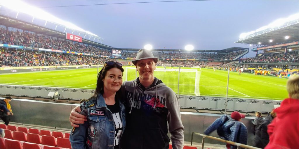 Carol and Rob at Sparta Prague