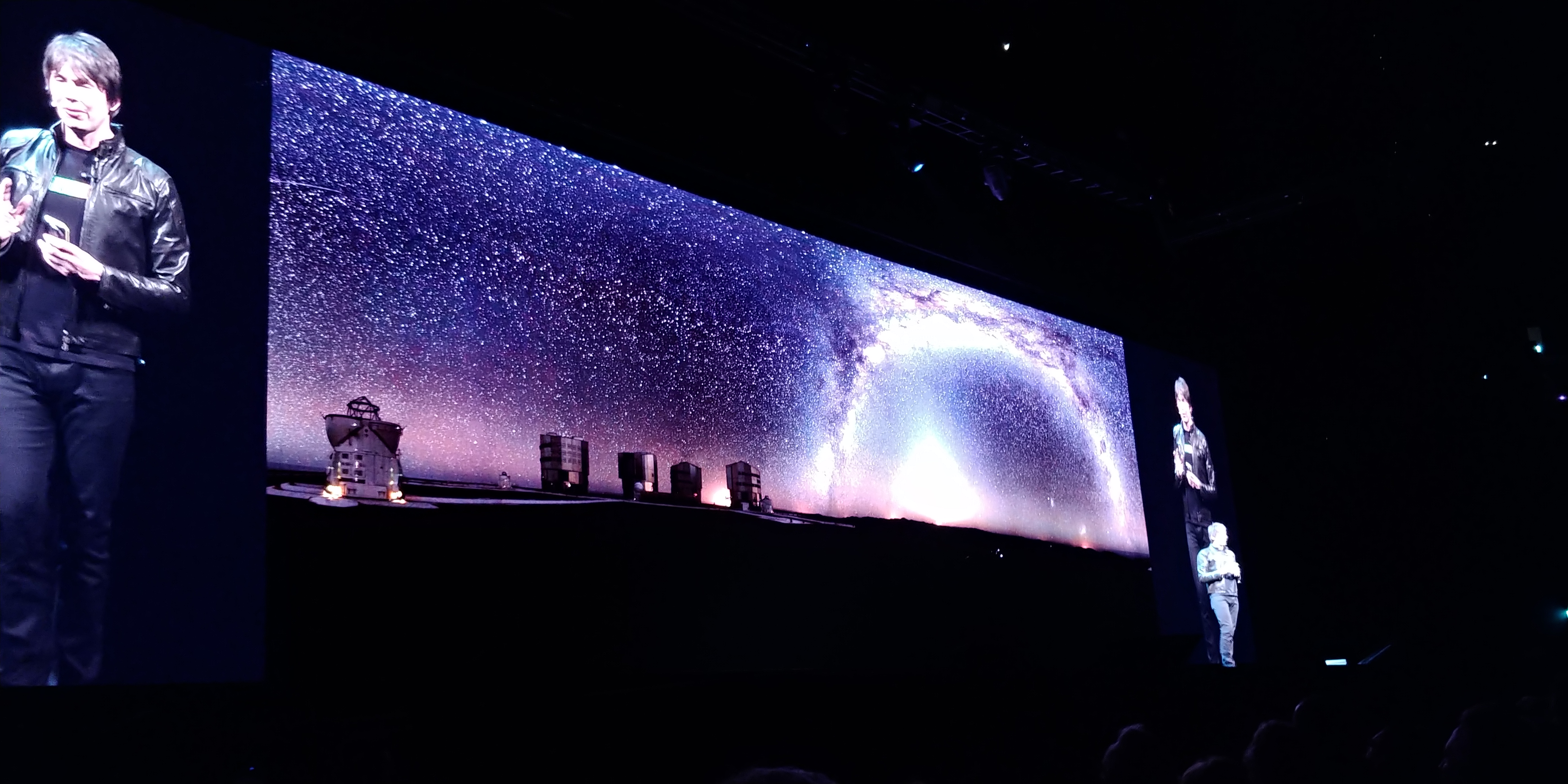 Brian Cox on stage at The Hydro in Glasgow, February 2019