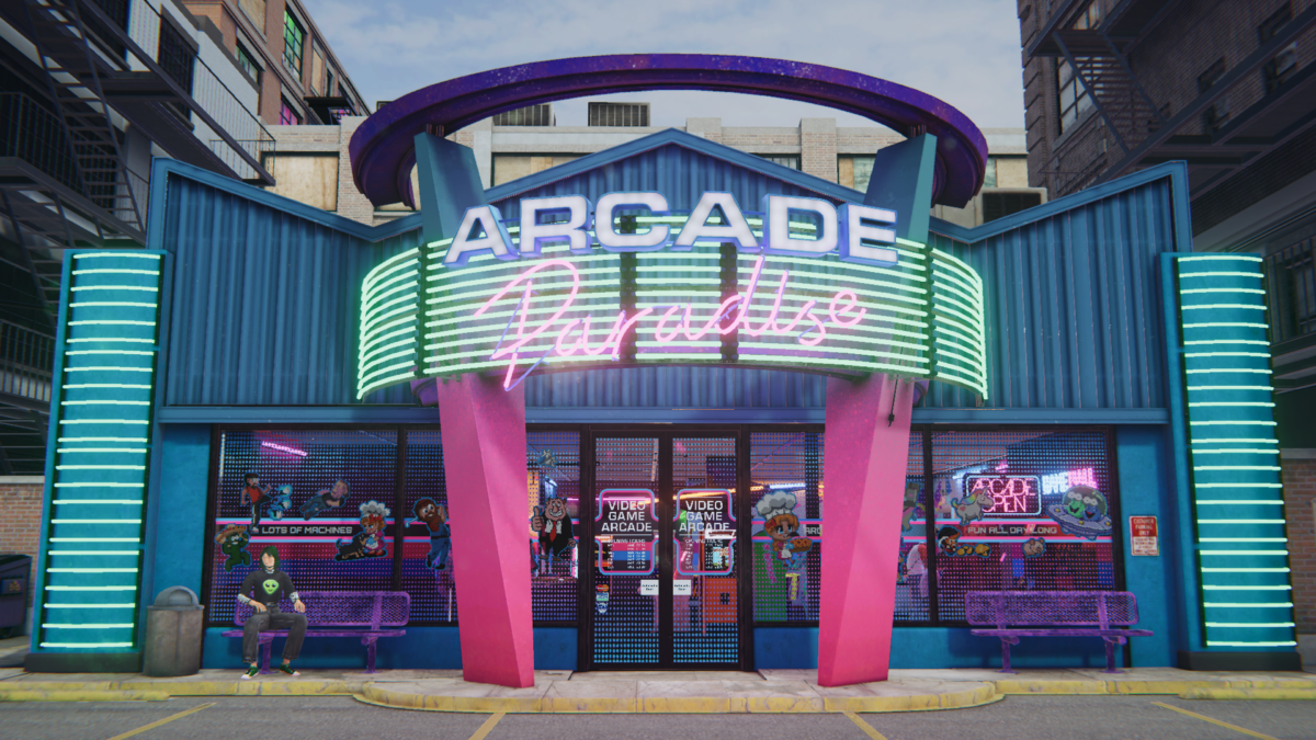 The arcade in Arcade Paradise