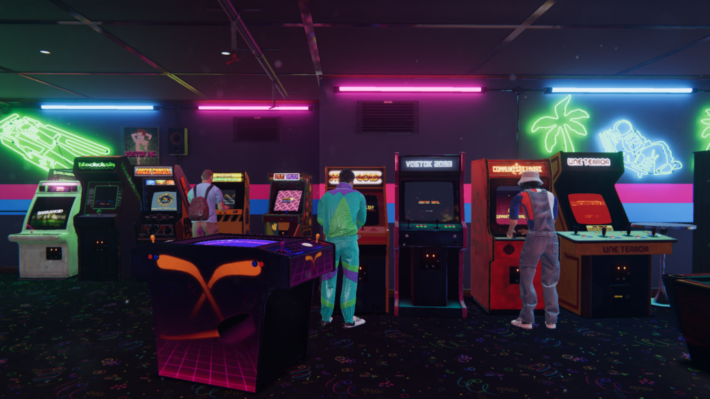 Arcade machines inside the arcade in Arcade Paradise