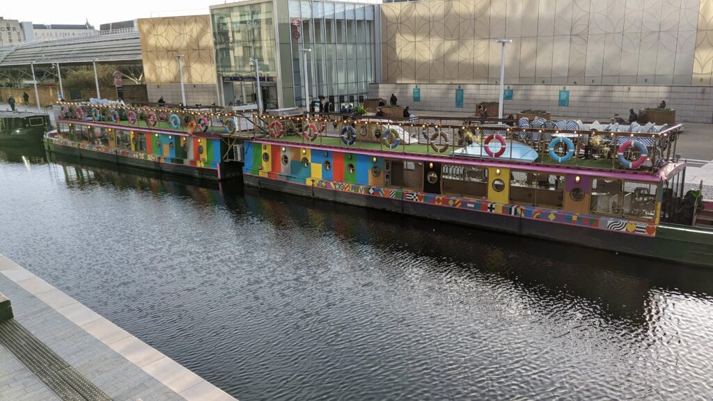 A colourful canal boat